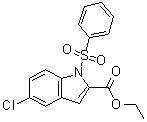 Ethyl 5-chloro-1-(phenylsulfonyl)-1H-indole-2-carboxylate molecular structure (CAS 158561-88-7)