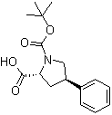 (2R-trans)-4-Phenyl-1,2-pyrrolidinedicarboxylic acid 1-(tert-butyl) ester molecular structure (CAS 158567-91-0)