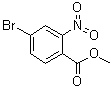 structure of CAS# 158580-57-5, 4-Bromo-2-nitrobenzoic acid methyl ester;Methyl 4-bromo-2-nitrobenzoate
