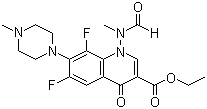 6,8-Difluoro-1-(formylmethylamino)-7-(4-methylpiperazin-1-yl)-4-oxo-1,4-dihydroquinoline-3-carboxylic acid ethyl ester molecular structure (CAS 158585-86-5)