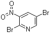 2,5-Dibromo-3-nitropyridine molecular structure (CAS 15862-37-0)