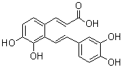 structure of CAS# 158732-59-3, Salvianolic acid F;(2E)-3-[2-[(1E)-2-(3,4-Dihydroxyphenyl)ethenyl]-3,4-dihydroxyphenyl]-2-propenoic acid