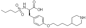 N-(Butylsulfonyl)-O-[4-(4-piperidinyl)butyl]-D-tyrosine molecular structure (CAS 158808-86-7)