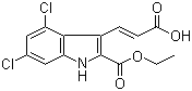 3-[(1E)-2-Carboxyethenyl]-4,6-dichloro-1H-indole-2-carboxylic acid ethyl ester molecular structure (CAS 159054-14-5)