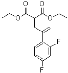 Diethyl 2-[2-(2,4-difluorophenyl)allyl]malonate molecular structure (CAS 159276-62-7)