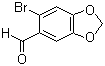 structure of CAS# 15930-53-7, 6-Bromo-3,4-(methylenedioxy)benzaldehyde;6-Bromo-1,3-benzodioxole-5-carboxaldehyde; 2-Bromo-4,5-(methylenedioxy)benzaldehyde; 6-Bromobenzodioxole-5-carboxaldehyde; 6-Bromopiperonal; NSC 15639