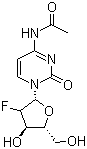 structure of CAS# 159414-97-8, N4-Acetyl-2'-deoxy-2'-fluorocytidine;N-[1-[(2R,3R,4R,5R)-3-fluoro-4-hydroxy-5-(hydroxymethyl)oxolan-2-yl]-2-oxopyrimidin-4-yl]acetamide