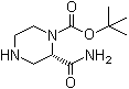 (S)-2-(Aminocarbonyl)-1-piperazinecarboxylic acid 1,1-dimethylethyl ester molecular structure (CAS 159485-29-7)