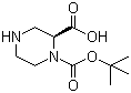 structure of CAS# 159532-59-9, (S)-4-Boc-Piperazine-3-carboxylic acid;(S)-Piperazine-1,2-dicarboxylic acid 1-tert-butyl ester