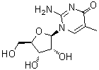 2-氨基-5-甲基-1-beta-D-呋喃核糖基-4(1H)-嘧啶酮分子结构 (CAS 159639-80-2)