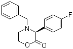 (3S)-3-(4-Fluorophenyl)-4-(phenylmethyl)-2-morpholinone molecular structure (CAS 159706-87-3)