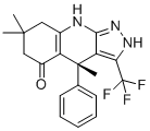 (4S)-4,7,7-trimethyl-4-phenyl-3-(trifluoromethyl)-2,6,8,9-tetrahydropyrazolo[3,4-b]quinolin-5-one molecular structure (CAS 1597438-92-0)