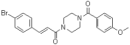 (2E)-3-(4-Bromophenyl)-1-[4-(4-methoxybenzoyl)-1-piperazinyl]-2-propen-1-one molecular structure (CAS 1599432-08-2)