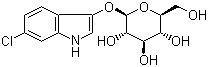 结构式 CAS# 159954-28-6, 6-氯-3-吲哚基-beta-D-吡喃葡萄糖苷