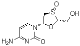 4-Amino-1-[(2R,3R,5S)-2-(hydroxymethyl)-3-oxido-1,3-oxathiolan-5-yl]-2(1H)-pyrimidinone molecular structure (CAS 160552-54-5)