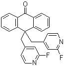结构式 CAS# 160588-45-4, 10,10-二[(2-氟-4-吡啶基)甲基]-9(10H)-蒽酮