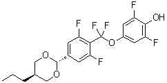 4-[[2,6-Difluoro-4-(trans-5-propyl-1,3-dioxan-2-yl)phenyl]difluoromethoxy]-2,6-difluorophenol molecular structure (CAS 1609653-18-0)