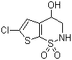 (S)-3,4-Dihydro-6-chloro-4-hydroxy-2H-thieno[3,2-e]-1,2-thiazine-1,1-dioxide molecular structure (CAS 160982-16-1)