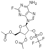 3',5'-二-O-乙酰基-2-氟-2'-O-(三氟甲基磺酰基)腺苷分子结构 (CAS 161109-76-8)