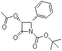 (3R,4S)-1-叔丁氧基羰基-3-乙酰氧基-4-苯基-2-丙内酰胺分子结构 (CAS 161183-22-8)