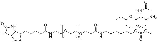 Oseltamivir Biotin conjugate 1 molecular structure (CAS 1612755-43-7)