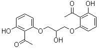 1,3-Bis(2-acetyl-3-hydroxyphenoxy)-2-propanol molecular structure (CAS 16150-44-0)