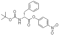 结构式 CAS# 16159-70-9, N-[叔丁氧羰基]-D-苯丙氨酸对硝基苯基酯