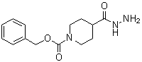 1,4-哌啶二甲酸 1-(苯基甲基)酯 4-酰肼分子结构 (CAS 161609-80-9)