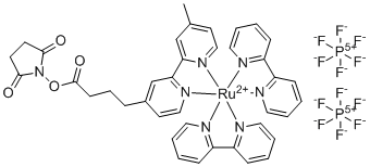 Tris(2,2'-bipyridine)ruthenium(II)-NHS ester, hexafluorophosphate salt molecular structure (CAS 161698-59-5)
