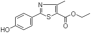 结构式 CAS# 161797-99-5, 2-(4-羟基苯基)-4-甲基噻唑-5-羧酸乙酯
