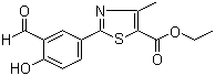 结构式 CAS# 161798-01-2, 2-(3-醛基-4-羟基苯基)-4-甲基噻唑-5-羧酸乙酯