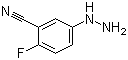 structure of CAS# 161886-21-1, 2-Fluoro-5-(hydrazino)benzonitrile;3-Cyano-4-fluorophenylhydrazine; 4-Fluoro-3-cyanophenylhydrazine