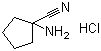 1-氨基环戊烷腈盐酸盐分子结构 (CAS 16195-83-8)