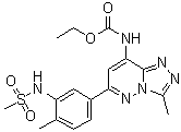 Ethyl (3-methyl-6-(4-methyl-3-(methylsulfonamido)phenyl)-[1,2,4]triazolo[4,3-b]pyridazin-8-yl)carbamate molecular structure (CAS 1619994-69-2)