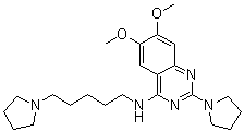 6,7-Dimethoxy-2-(1-pyrrolidinyl)-N-[5-(1-pyrrolidinyl)pentyl]-4-quinazolinamine molecular structure (CAS 1620401-82-2)