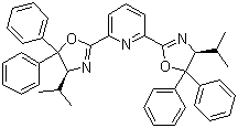 2,6-Bis[(4S)-4,5-dihydro-4-(1-methylethyl)-5,5-diphenyl-2-oxazolyl]pyridine molecular structure (CAS 162213-03-8)
