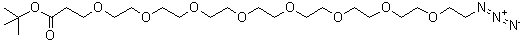 27-Azido-4,7,10,13,16,19,22,25-octaoxaheptacosanoic acid 1,1-dimethylethyl ester molecular structure (CAS 1623791-99-0)