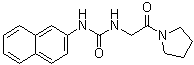 结构式 CAS# 1624117-53-8, N-2-萘基-N'-[2-氧代-2-(1-吡咯烷基)乙基]脲