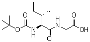 N-[(1,1-Dimethylethoxy)carbonyl]-L-isoleucylglycine molecular structure (CAS 16257-05-9)