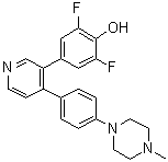 2,6-Difluoro-4-[4-[4-(4-methyl-1-piperazinyl)phenyl]-3-pyridinyl]phenol molecular structure (CAS 1627710-50-2)