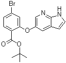 4-Bromo-2-(1H-pyrrolo[2,3-b]pyridin-5-yloxy)benzoic acid 1,1-dimethylethyl ester molecular structure (CAS 1628047-84-6)