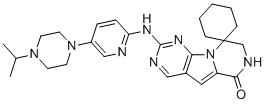 7',8'-Dihydro-2'-[[5-[4-(1-methylethyl)-1-piperazinyl]-2-pyridinyl]amino]spiro[cyclohexane-1,9'(6'H)-pyrazino[1',2':1,5]pyrrolo[2,3-d]pyrimidin]-6'-one molecular structure (CAS 1628256-23-4)