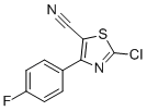 结构式 CAS# 1628265-17-7, 2-氯-4-(4-氟苯基)噻唑-5-甲腈