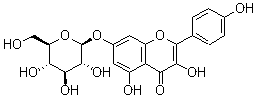 Kaempferol 7-O-glucoside molecular structure (CAS 16290-07-6)