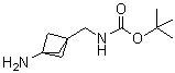 structure of CAS# 1630906-49-8, N-[(3-Aminobicyclo[1.1.1]pent-1-yl)methyl]carbamic acid 1,1-dimethylethyl ester