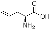结构式 CAS# 16338-48-0, (S)-(-)-2-氨基-4-戊烯酸; L-alpha-烯丙基甘氨酸