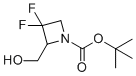 Tert-butyl 3,3-difluoro-2-(hydroxymethyl)azetidine-1-carboxylate molecular structure (CAS 1638759-62-2)