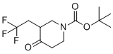 tert-Butyl 4-oxo-3-(2,2,2-trifluoroethyl)-piperidine-1-carboxylate molecular structure (CAS 1638763-75-3)