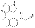 structure of CAS# 1640972-35-5, Tofacitinib Impurity;3-[3-[6,7-dihydro-5H-pyrrolo[2,3-d]pyrimidin-4-yl(methyl)amino]-4-methylpiperidin-1-yl]-3-oxopropanenitrile