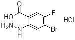 4-Bromo-5-fluoro-2-hydrazinylbenzoic acid hydrochloride molecular structure (CAS 1643156-18-6)